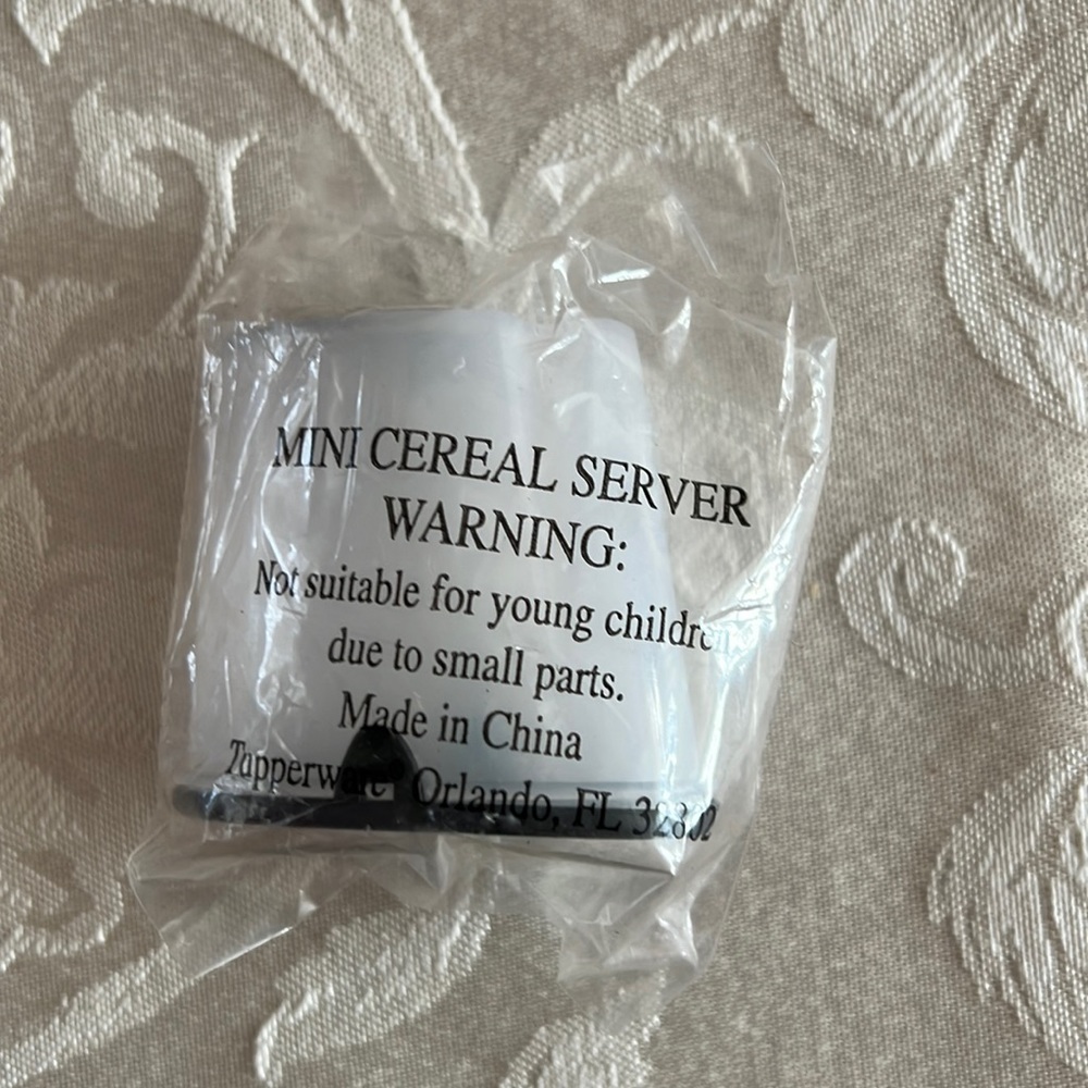 Brand new in bag mini cereal storer cute mini replica of Tupperware product